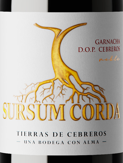 etiqueta del Sursum Corda, 100% garnacha 4 months oak aged